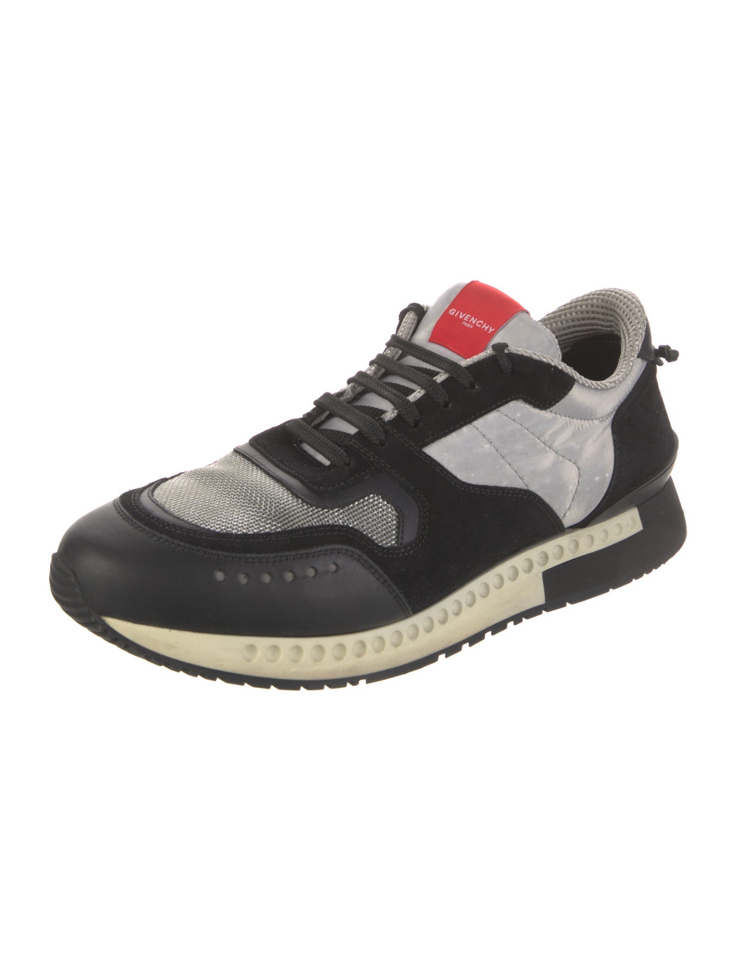 Givenchy Suede Colorblock Pattern Athletic Sneakers