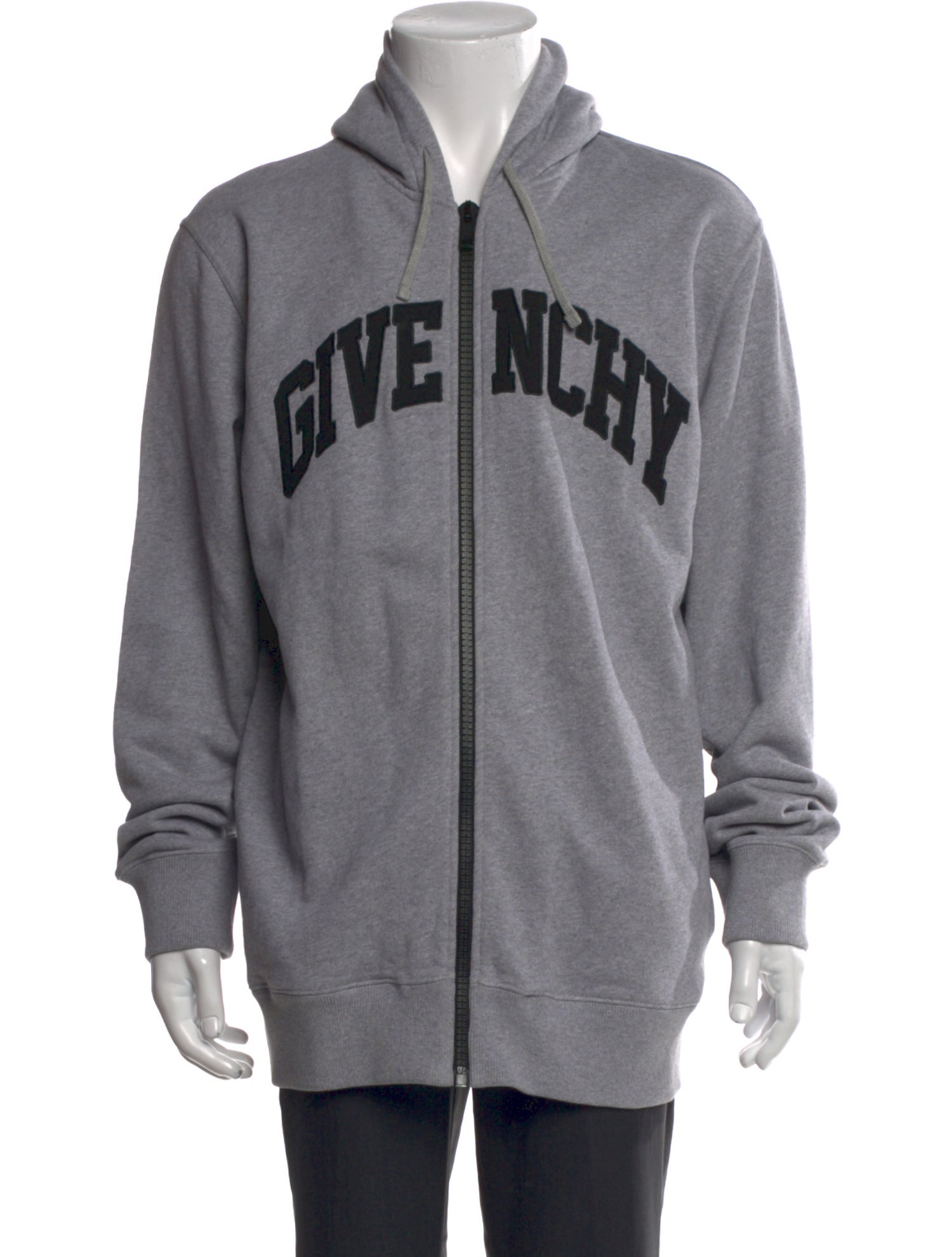 Givenchy Graphic Print V-Neck Hoodie