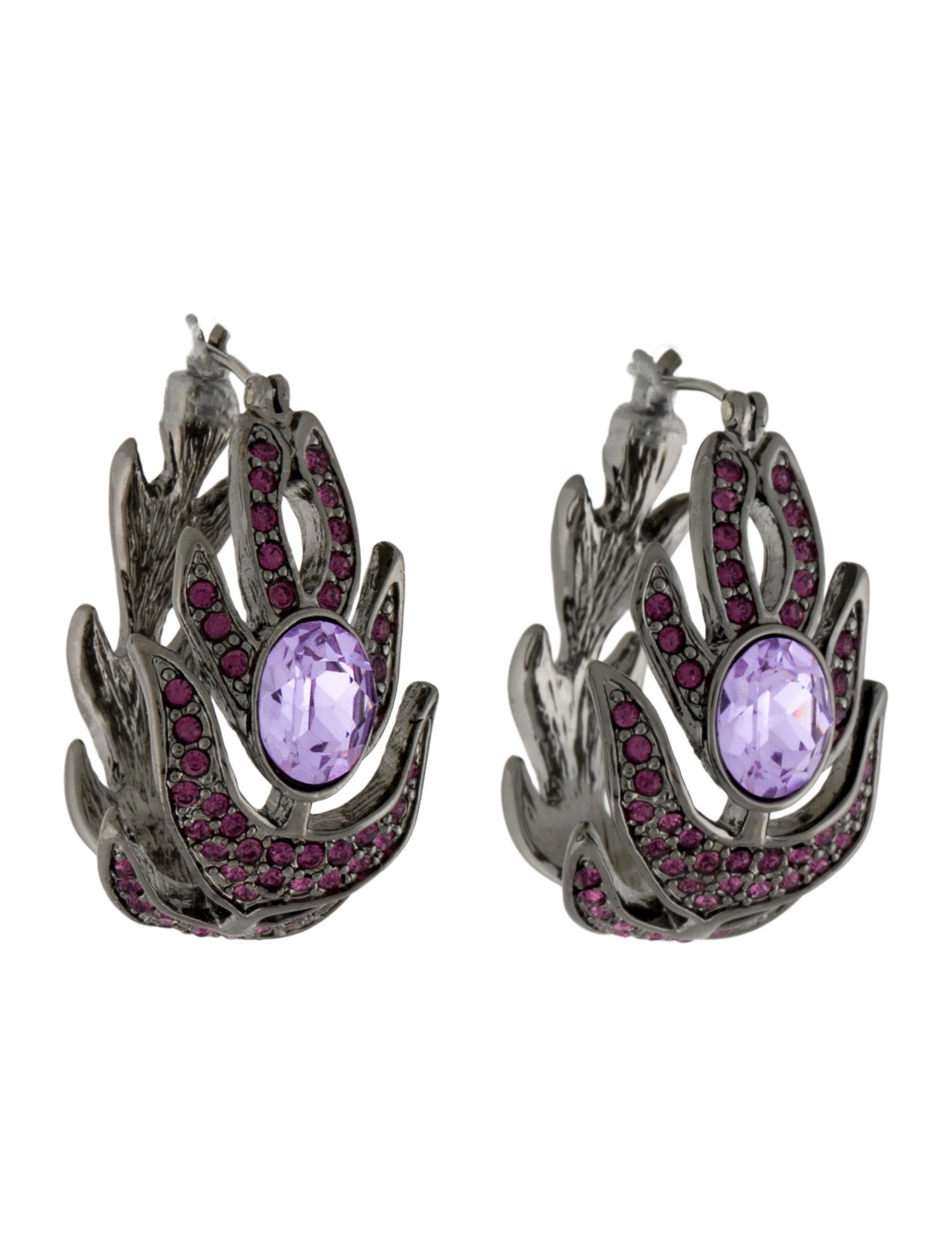 Givenchy Crystal Hoop Earrings