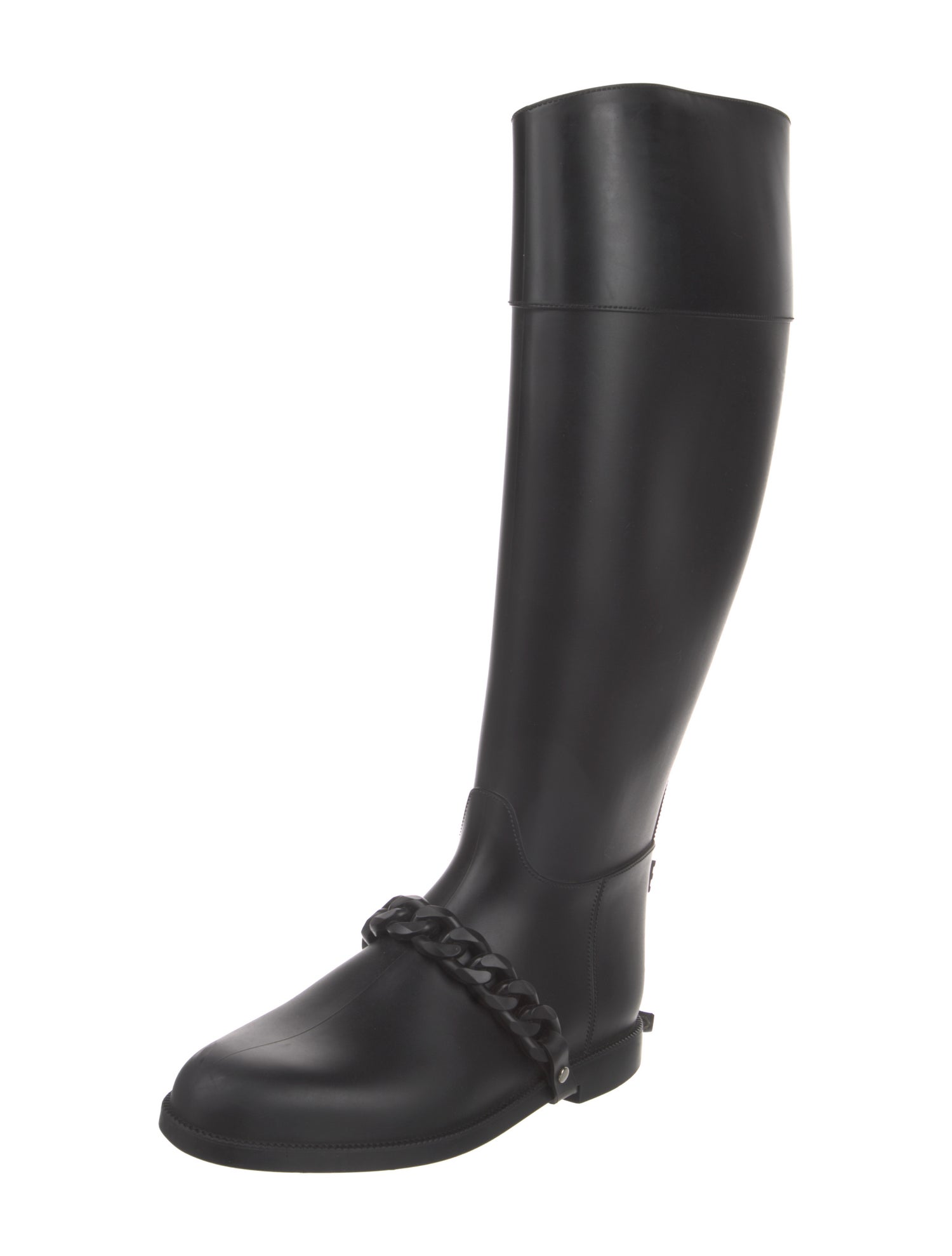 Givenchy Rubber Chain-Link Accents Rain Boots