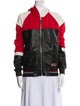 Givenchy Lambskin Colorblock Pattern Bomber Jacket