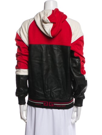 Givenchy Lambskin Colorblock Pattern Bomber Jacket