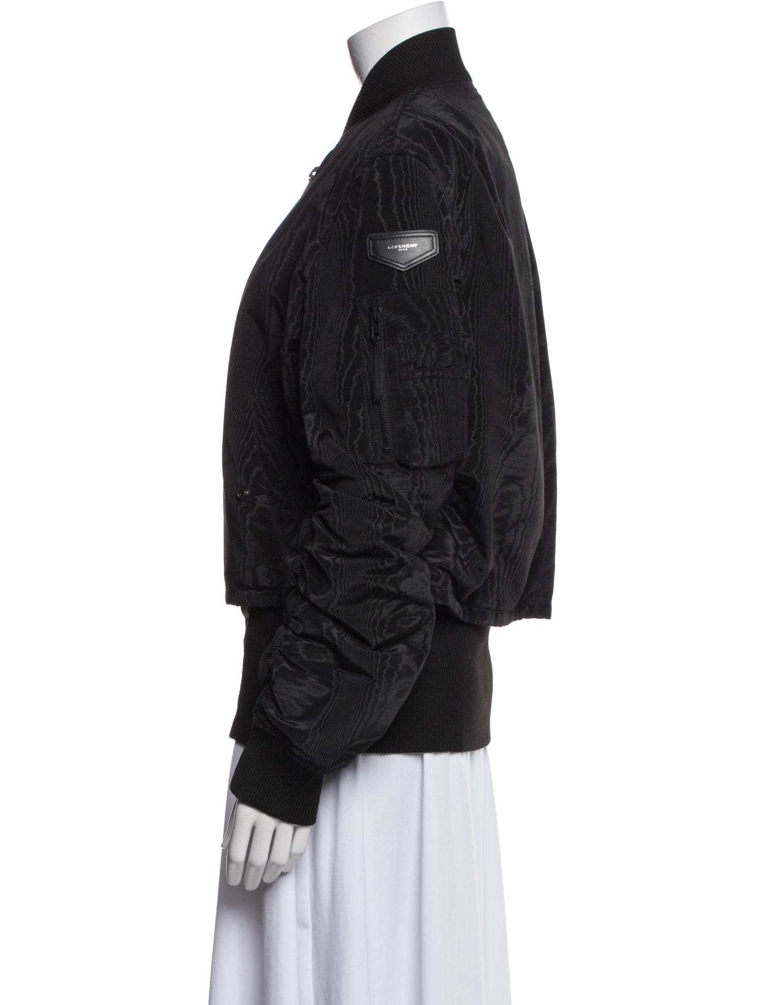 Givenchy Moiré And Trompe-l'oeil Effect Bomber Bomber Jacket