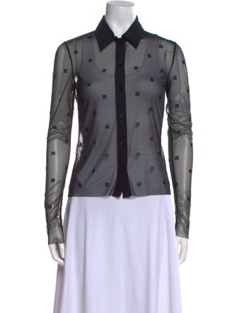 Givenchy Long Sleeve Button-Up Top