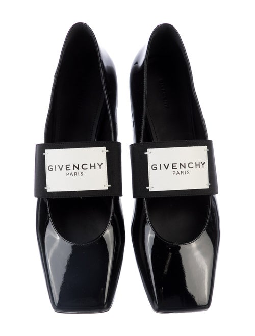 Givenchy Patent Leather Grosgrain Trim Mary Jane Flats