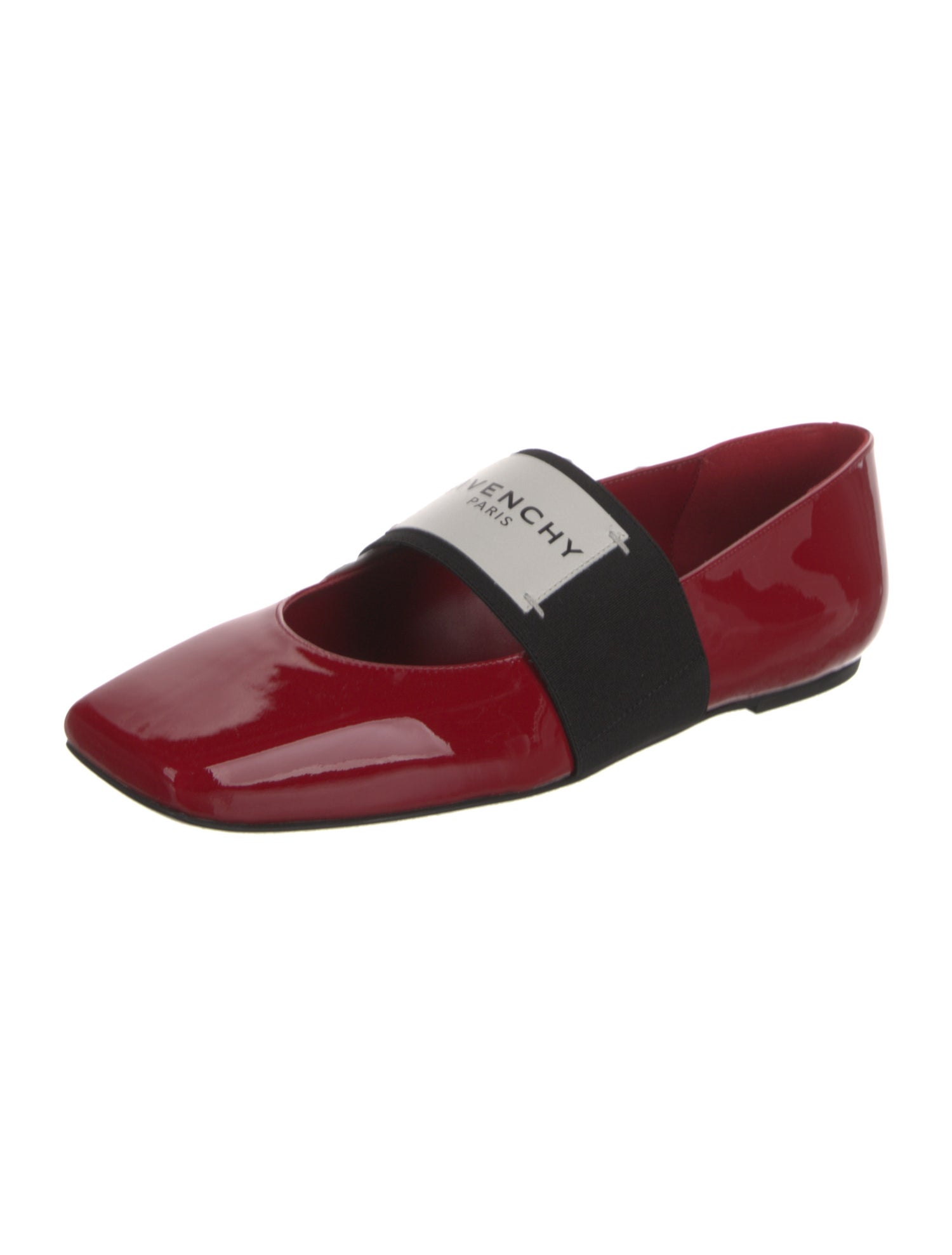 Givenchy Patent Leather Printed Mary Jane Flats