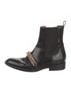 Givenchy Leather Chain-Link Accents Chelsea Boots