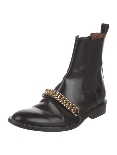 Givenchy Leather Chain-Link Accents Chelsea Boots