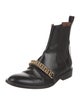 Givenchy Leather Chain-Link Accents Chelsea Boots