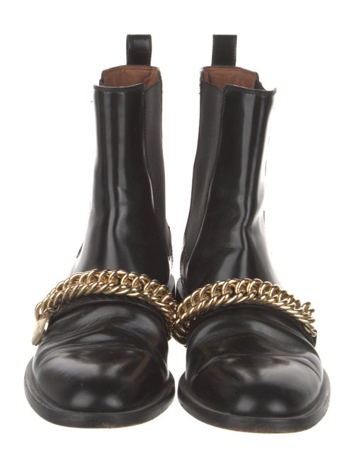 Givenchy Leather Chain-Link Accents Chelsea Boots