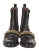 Givenchy Leather Chain-Link Accents Chelsea Boots