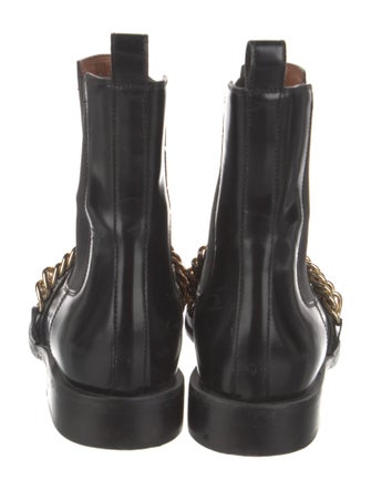 Givenchy Leather Chain-Link Accents Chelsea Boots