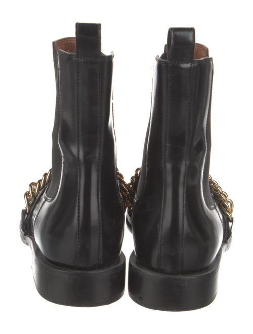 Givenchy Leather Chain-Link Accents Chelsea Boots