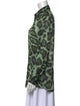 Givenchy Silk Animal Print Button-Up Top