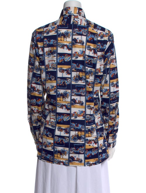 Givenchy Printed Long Sleeve Button-Up Top