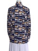 Givenchy Printed Long Sleeve Button-Up Top