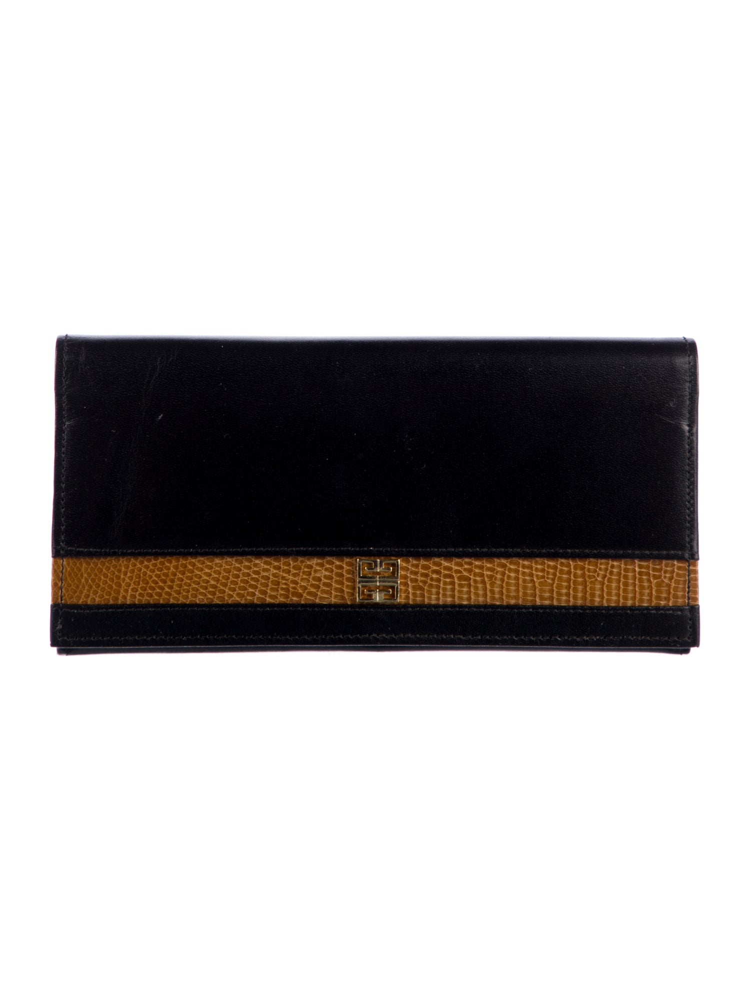 Givenchy Leather Colorblock Pattern Continental Wallet