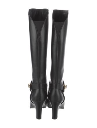 Givenchy Leather Chain-Link Accents Riding Boots