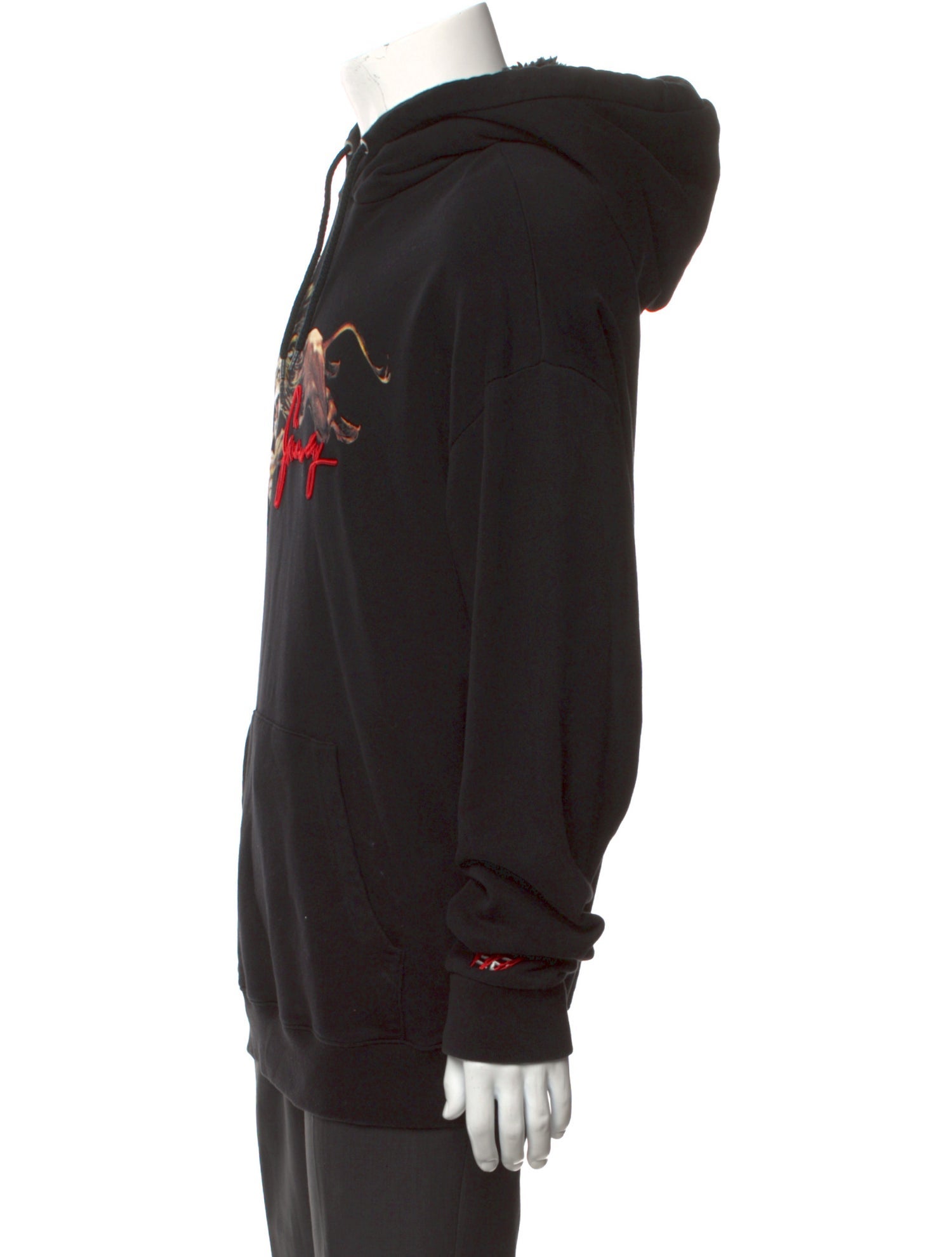 Givenchy Graphic Print V-Neck Hoodie