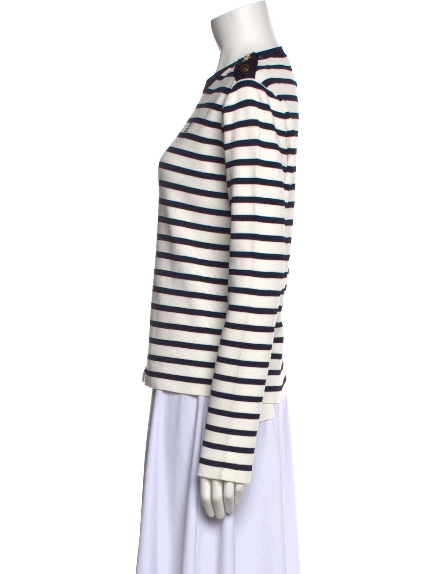 Givenchy Striped Scoop Neck Sweater