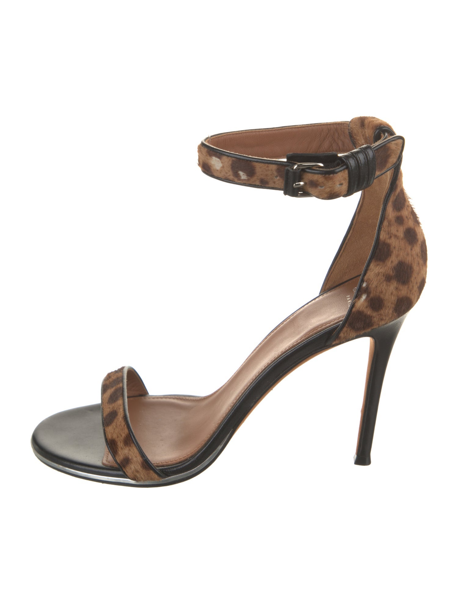 Givenchy Ponyhair Animal Print Sandals