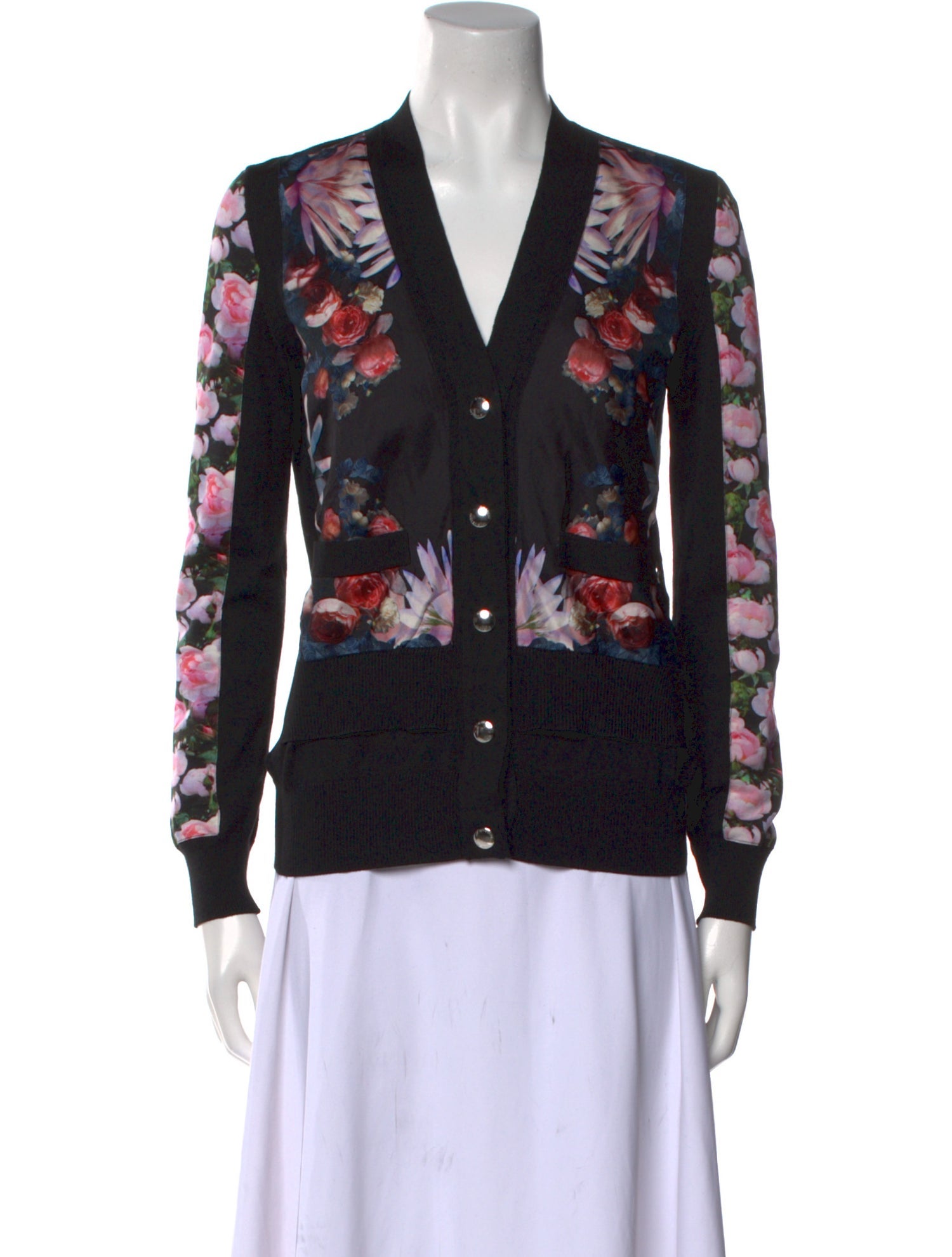 Givenchy Cashmere Floral Print Sweater