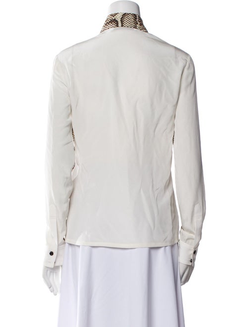 Givenchy Silk Animal Print Button-Up Top