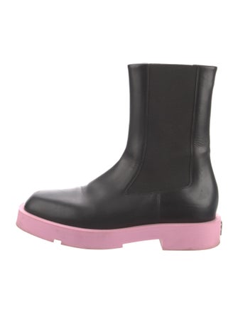 Givenchy Leather Colorblock Pattern Chelsea Boots