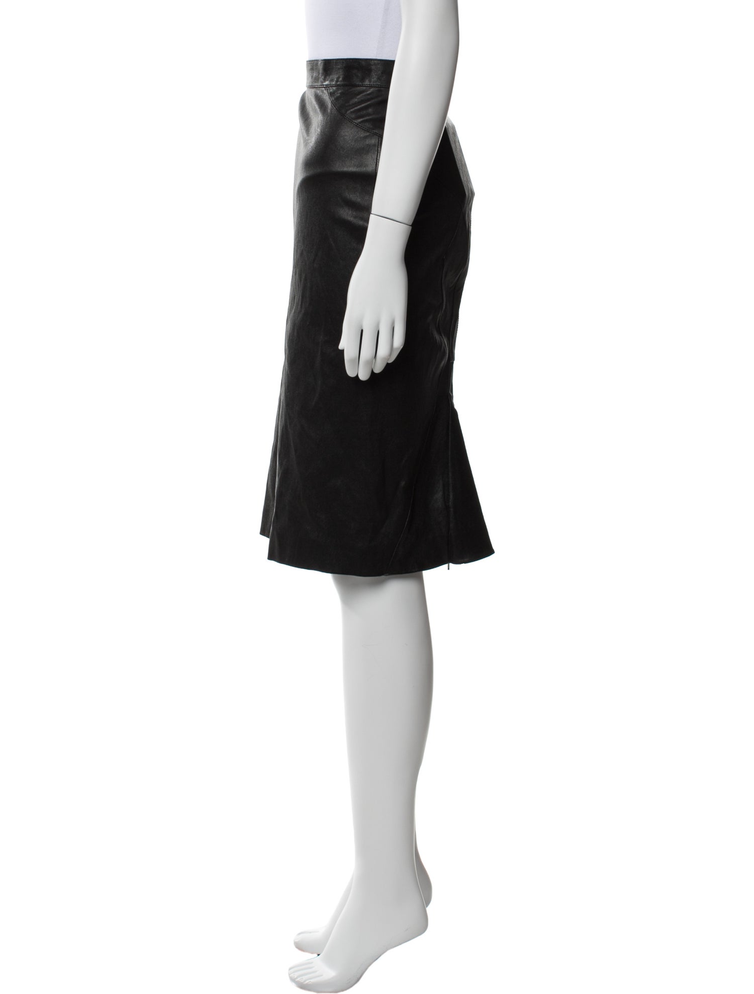 Givenchy Lambskin Knee-Length Skirt w/ Tags