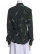 Givenchy Floral Print Long Sleeve Button-Up Top