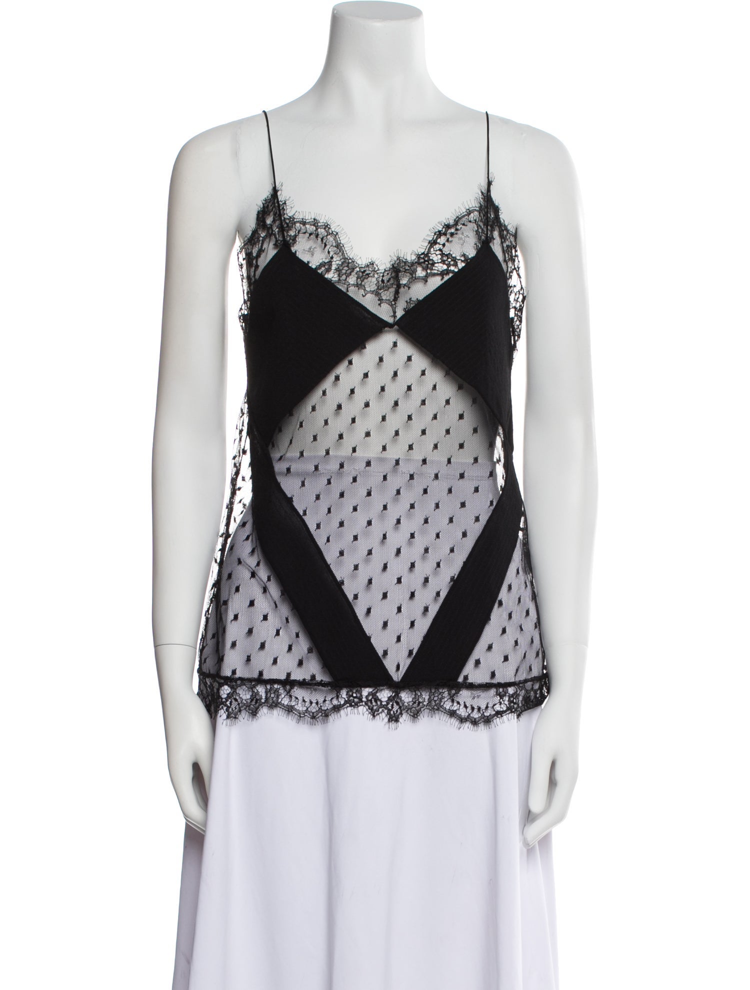 Givenchy Lace Pattern V-Neck Top