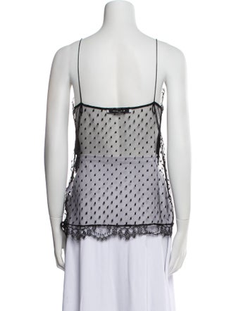 Givenchy Lace Pattern V-Neck Top