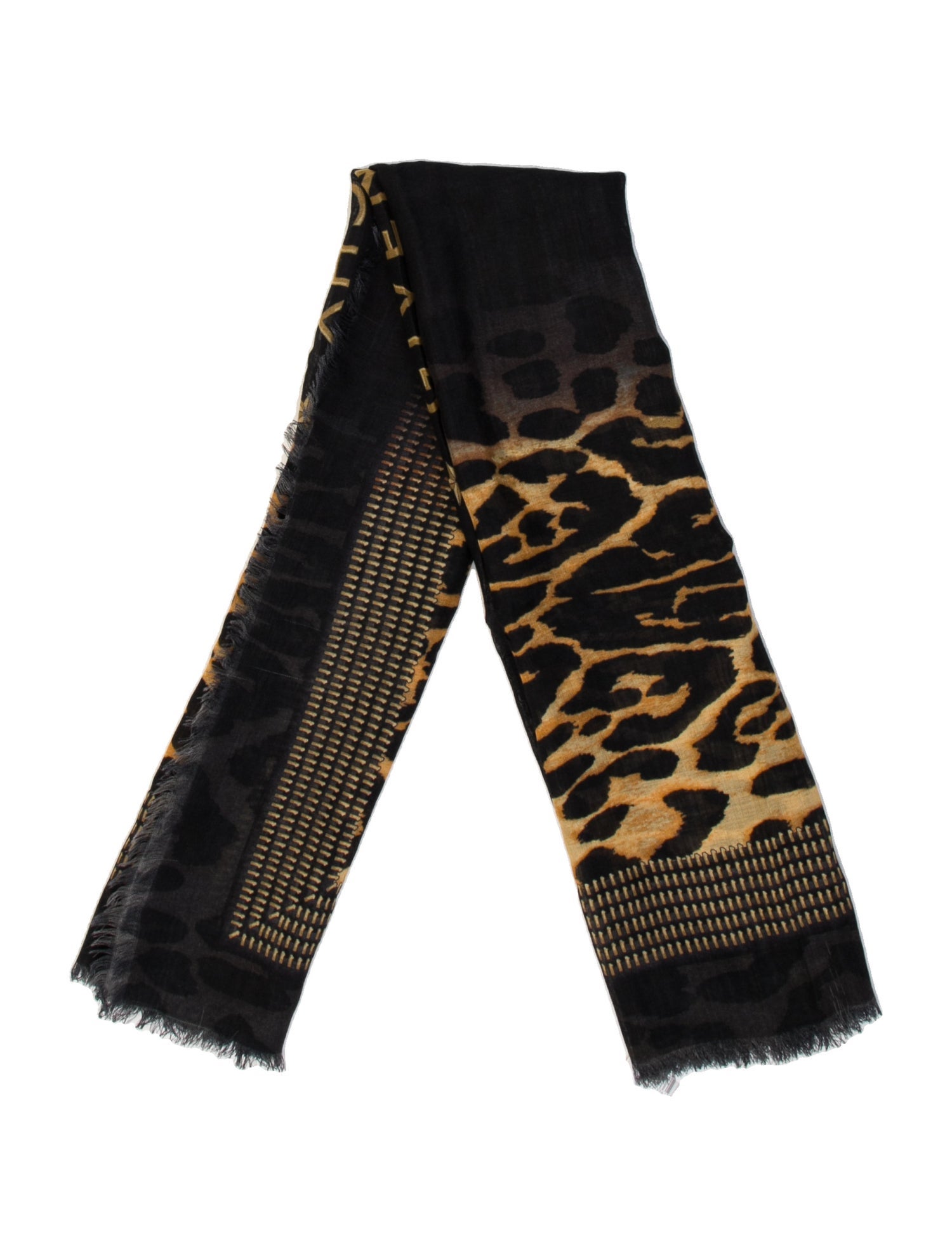 Givenchy Wool Animal Print Scarf