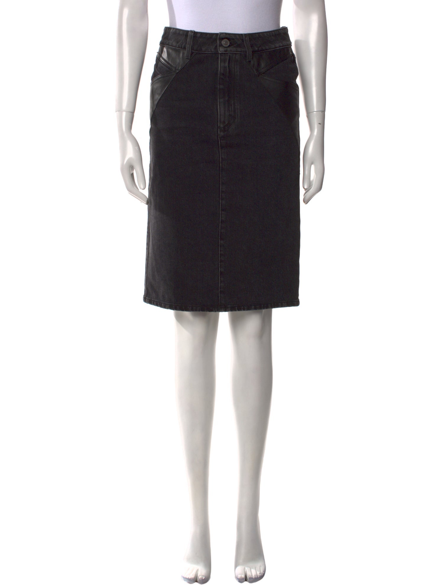 Givenchy Raw-Edge Trim Knee-Length Skirt