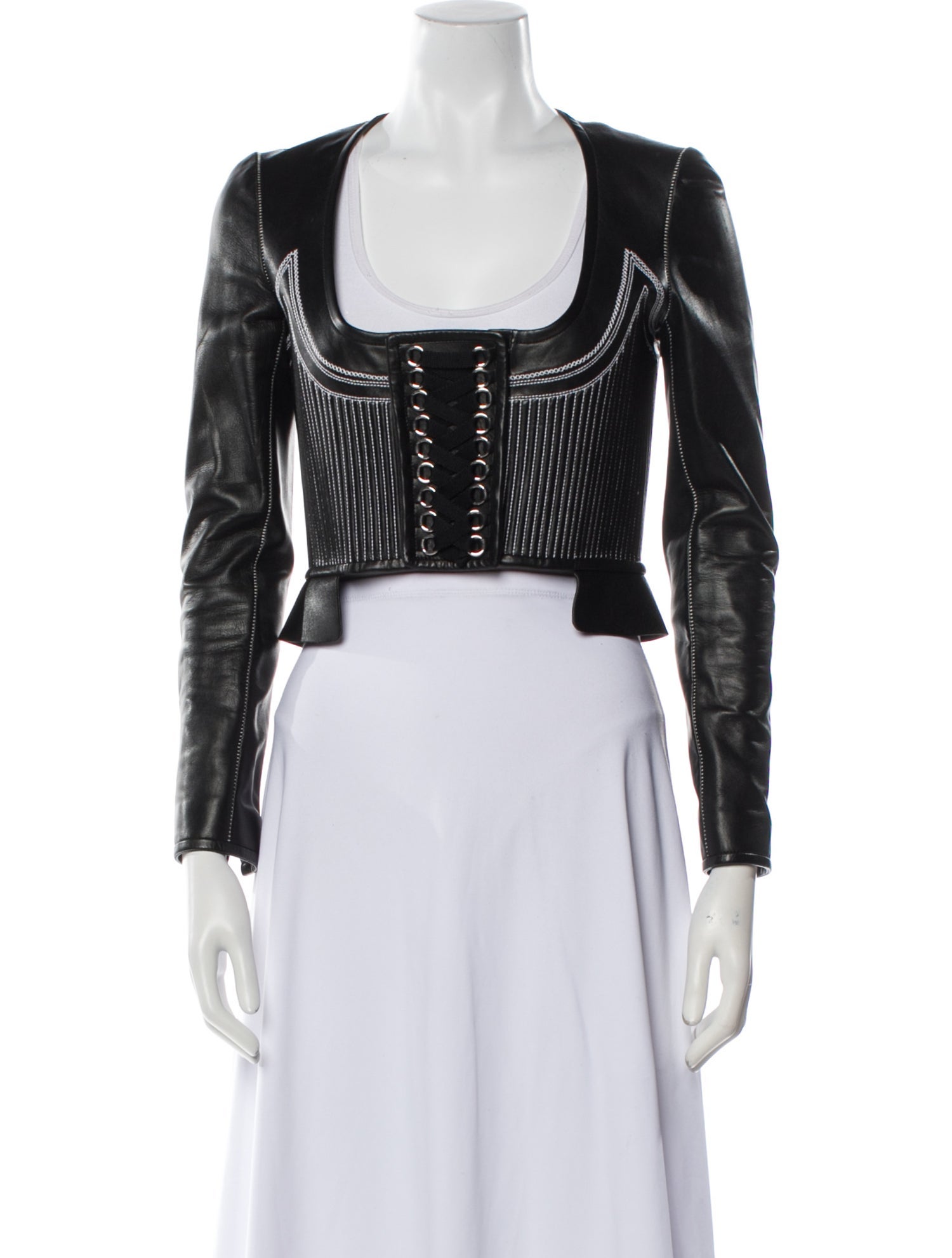 Givenchy Lambskin Plaid Print Evening Jacket