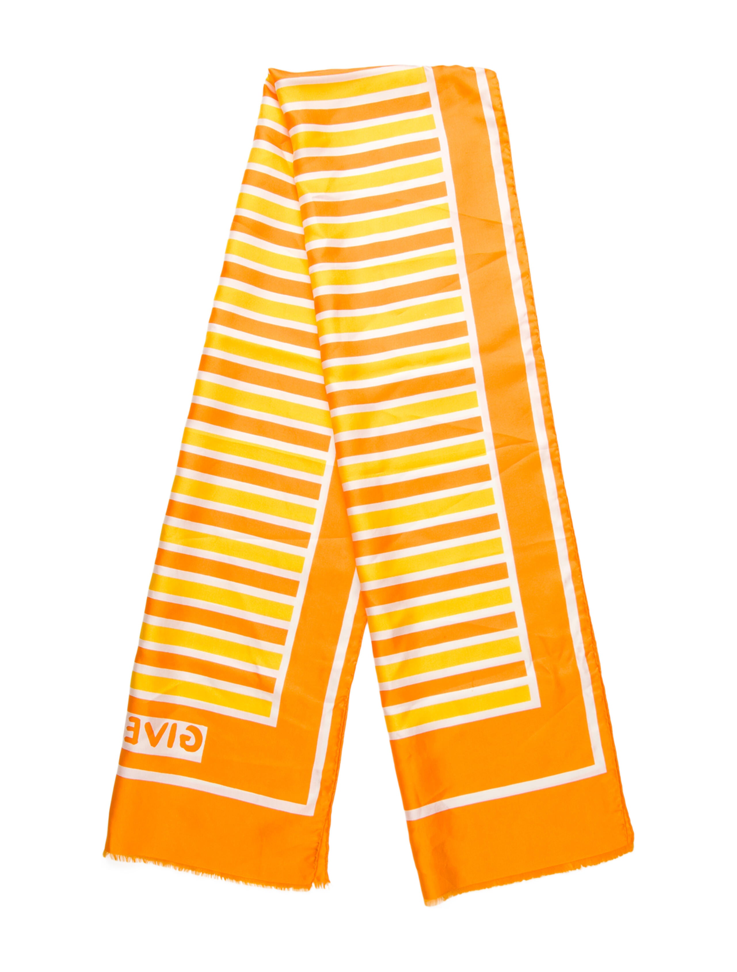 Givenchy Silk Striped Scarf