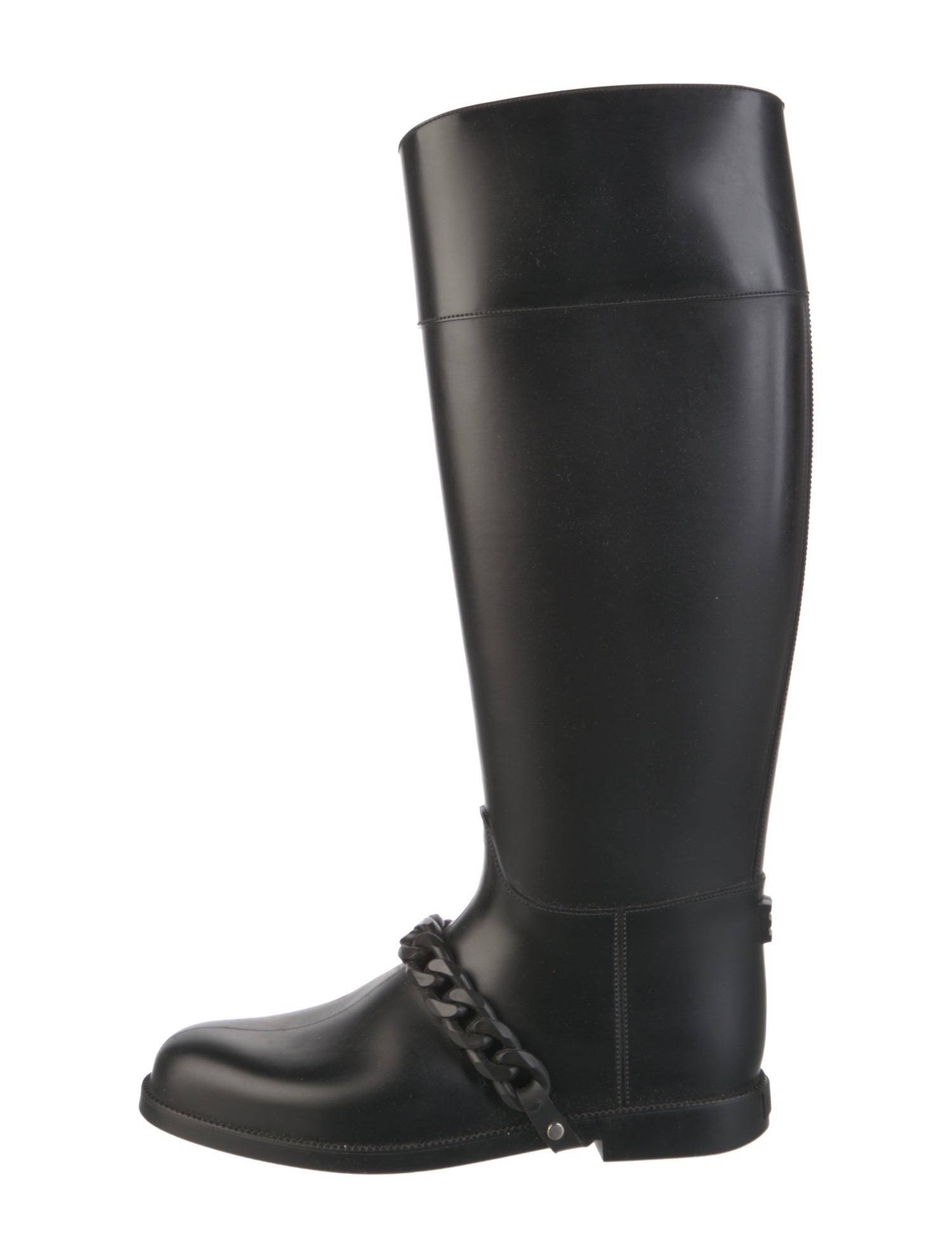 Givenchy Rubber Chain-Link Accents Rain Boots