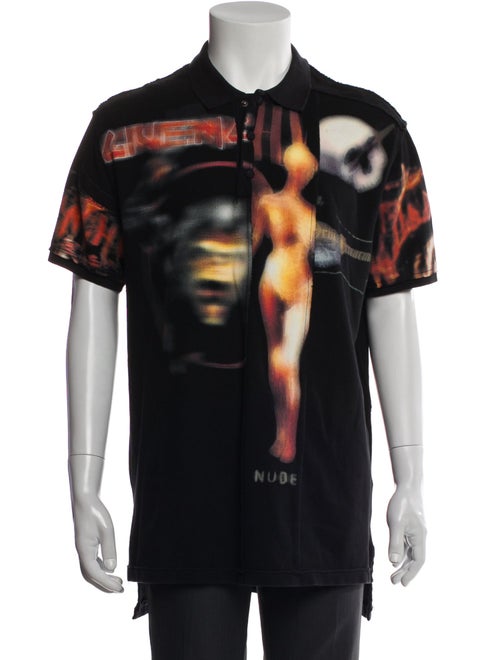 Givenchy Graphic Print Collar Polo Shirt