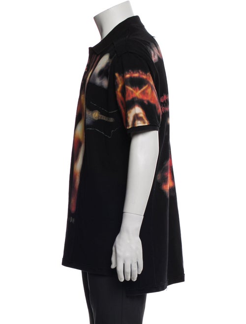 Givenchy Graphic Print Collar Polo Shirt
