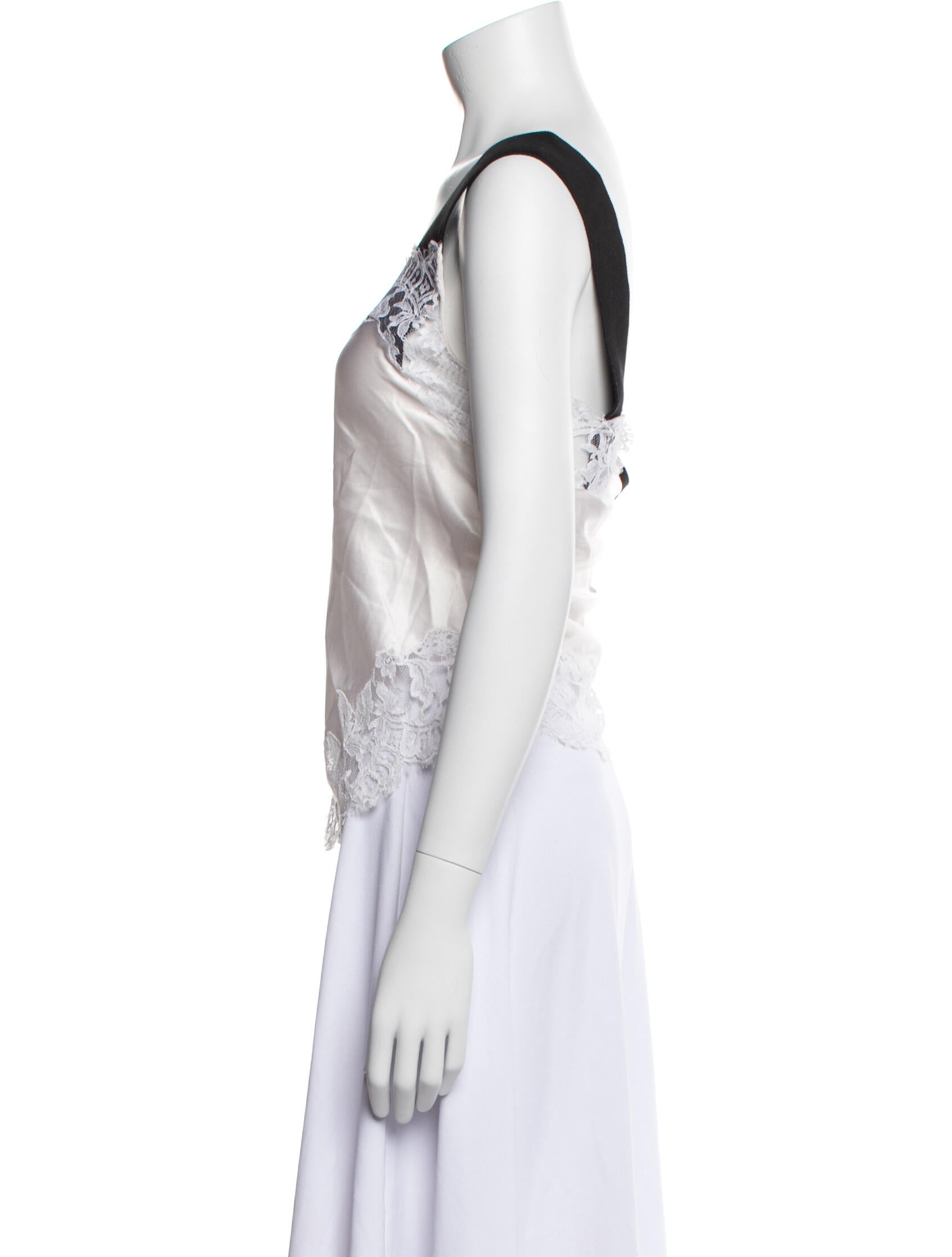 Givenchy Silk Square Neckline Crop Top