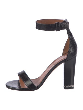 Givenchy Leather Chain-Link Accents Sandals