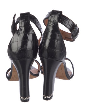 Givenchy Leather Chain-Link Accents Sandals