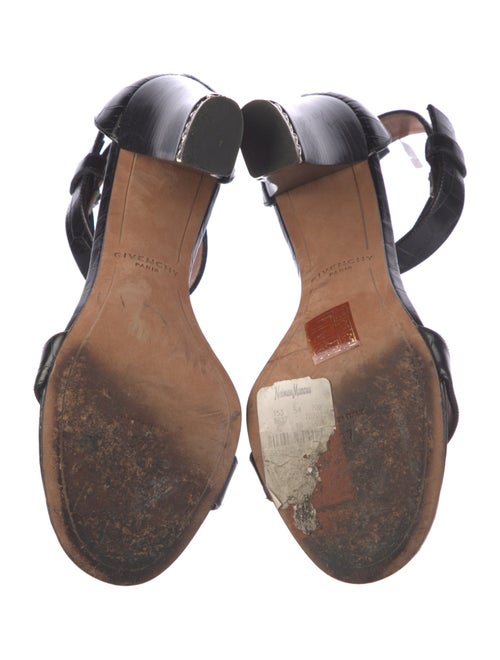 Givenchy Leather Chain-Link Accents Sandals