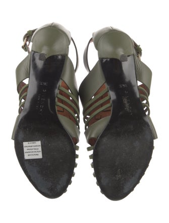 Givenchy Leather Cutout Accent Gladiator Sandals