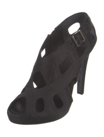 Givenchy Satin Cutout Accent Slingback Pumps