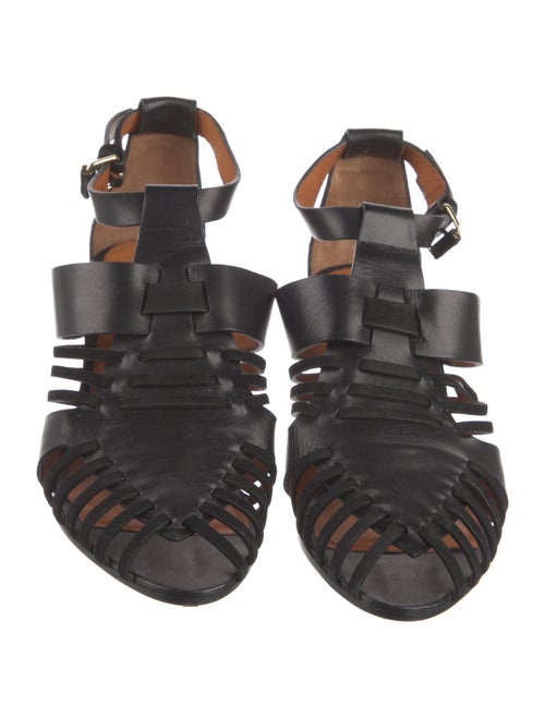 Givenchy Leather Cutout Accent Gladiator Sandals