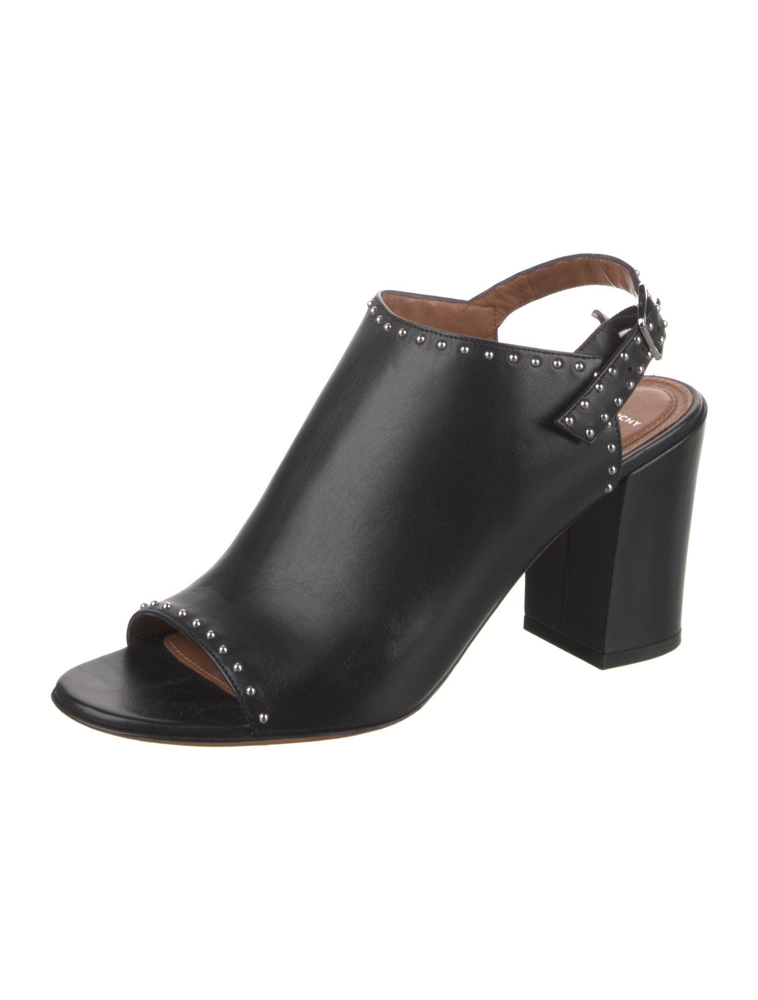 Givenchy Leather Studded Accents Slingback Pumps