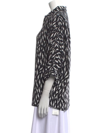 Givenchy Silk Printed Button-Up Top