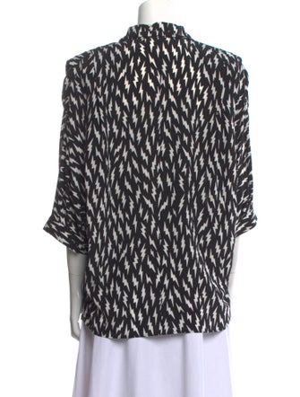Givenchy Silk Printed Button-Up Top