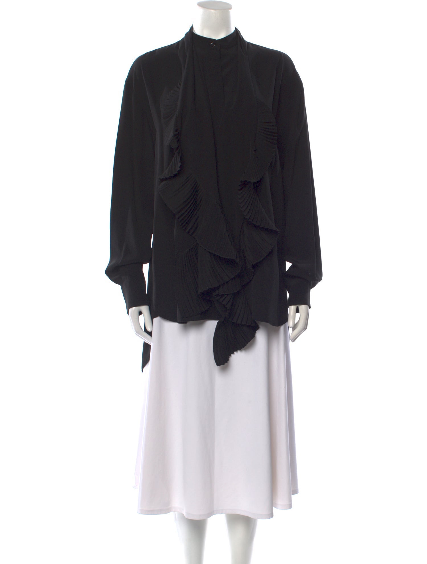 Givenchy Silk Mock Neck Blouse